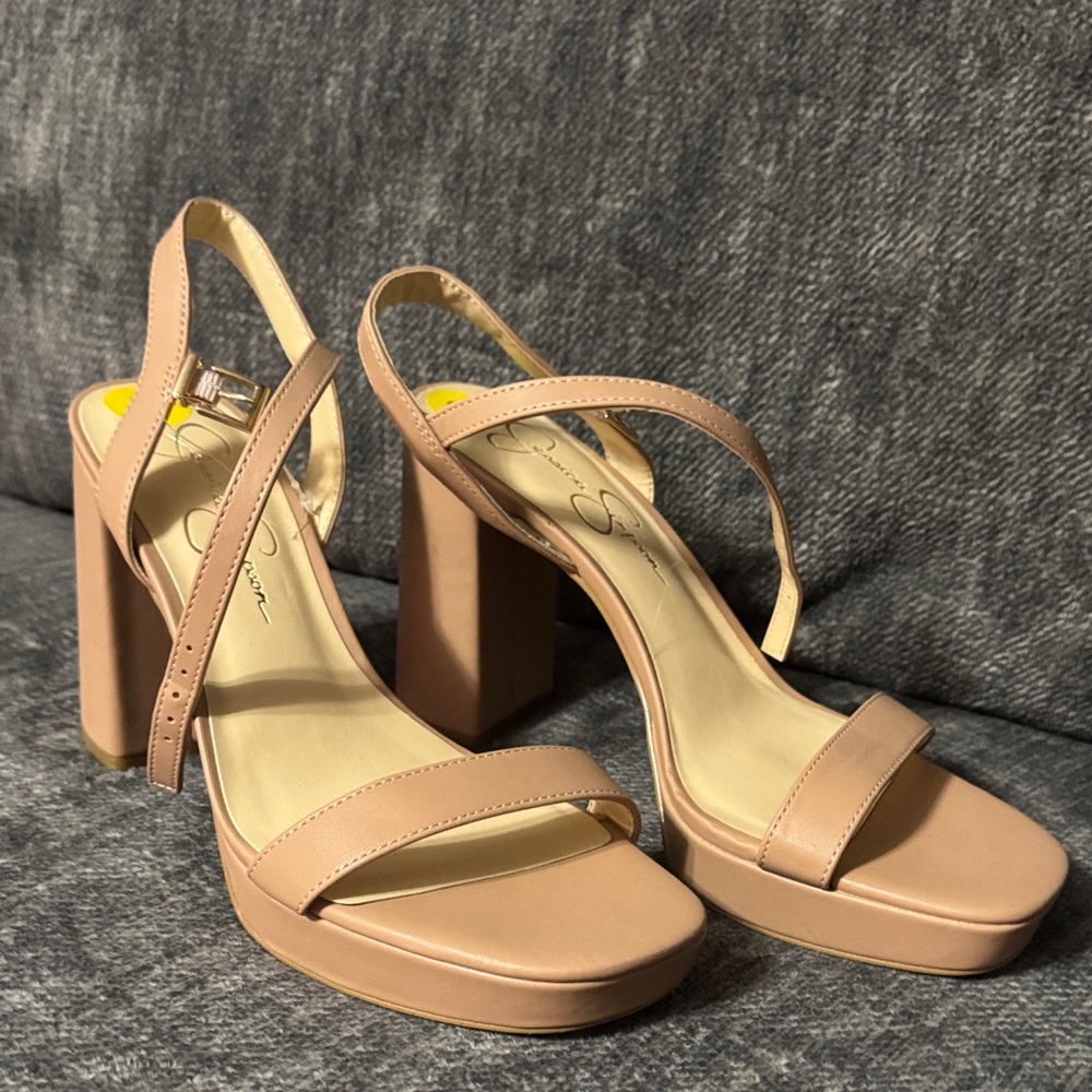 Jessica Simpson Blush Block Heel Sandals